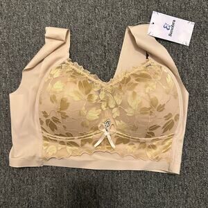 Senobra - Versatile Comfy Lift & Flex Wireless Bra Beige Size XL